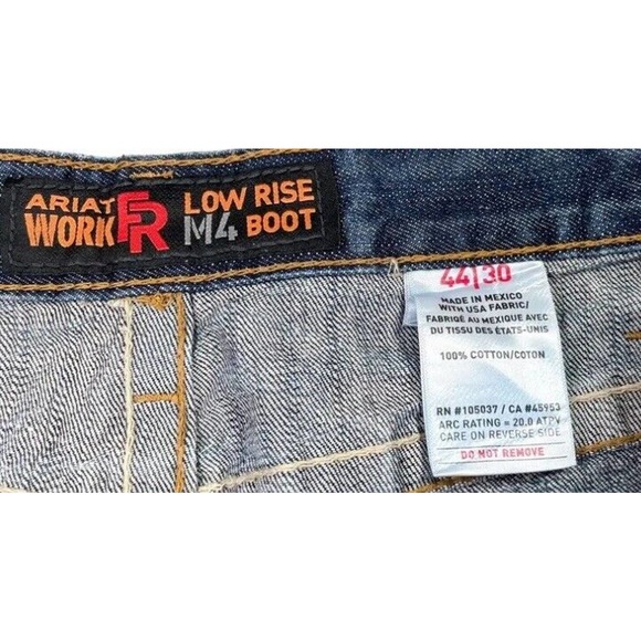 ARIAT FR M4 Jeans Low Rise Boot Cut Flame Resistant Mens 44x30 Fast Shipping - Picture 9 of 12